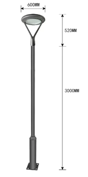 dimension of garden light pole dimension of garden light pole
